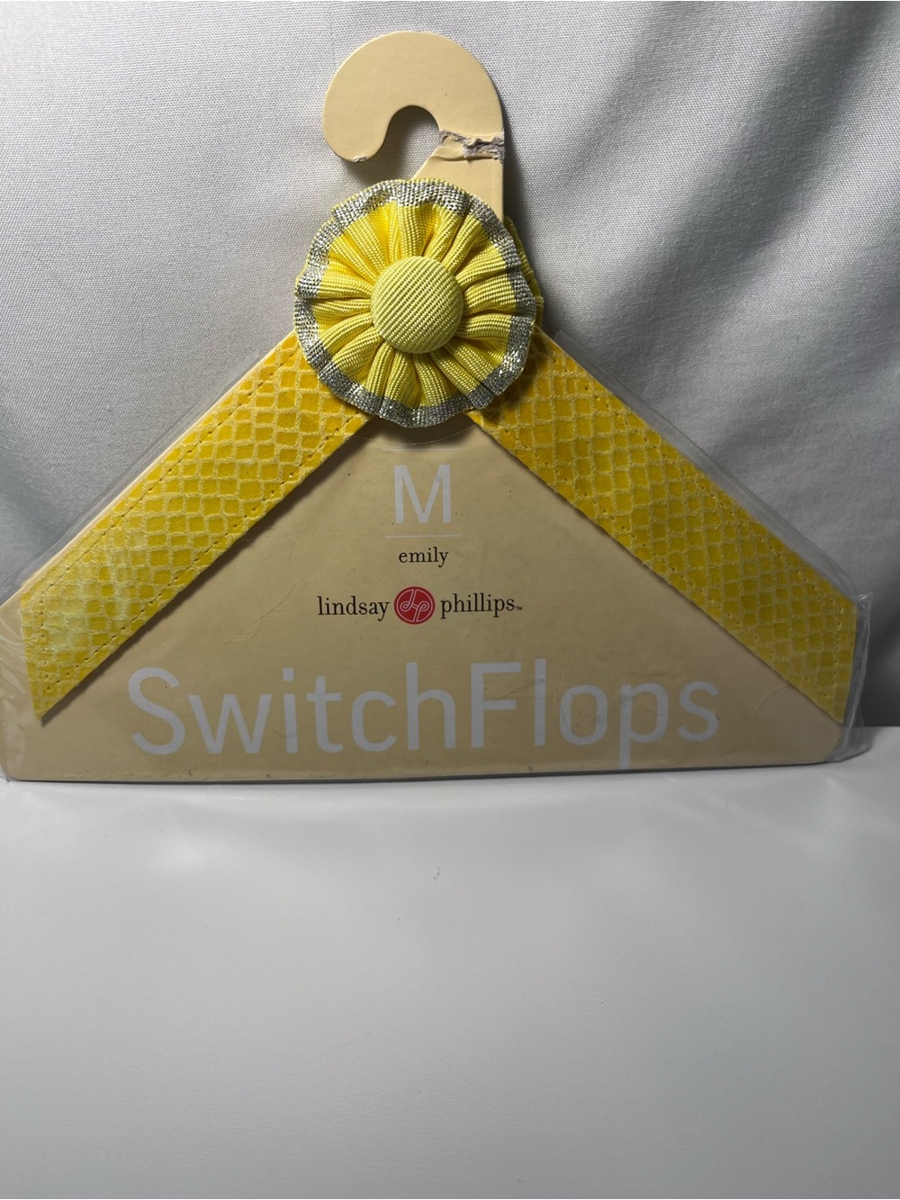lindsay phillips Yellow Flip Flop Hanger with Decorative Rosette
